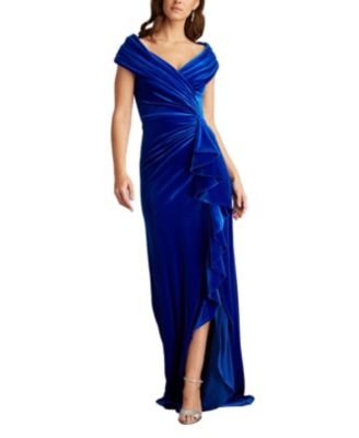 Alvarez Velvet Waterfall Drape Gown