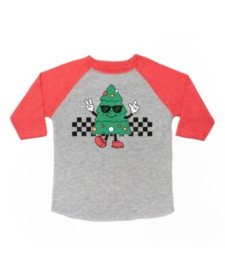 Sweet Wink - Boys' Christmas Tree Dude 3/4 Sleeve Shirt - Little Kid