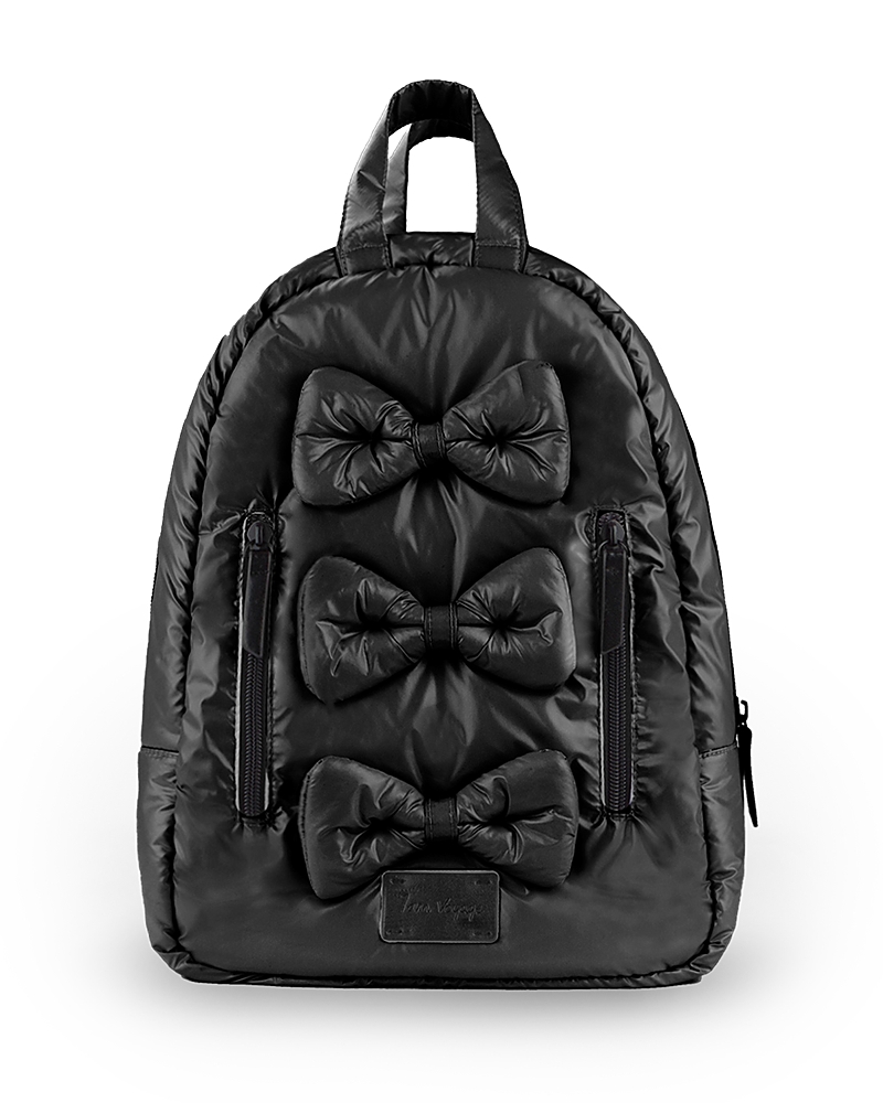 7am Enfant Mini Bows Backpack In Black