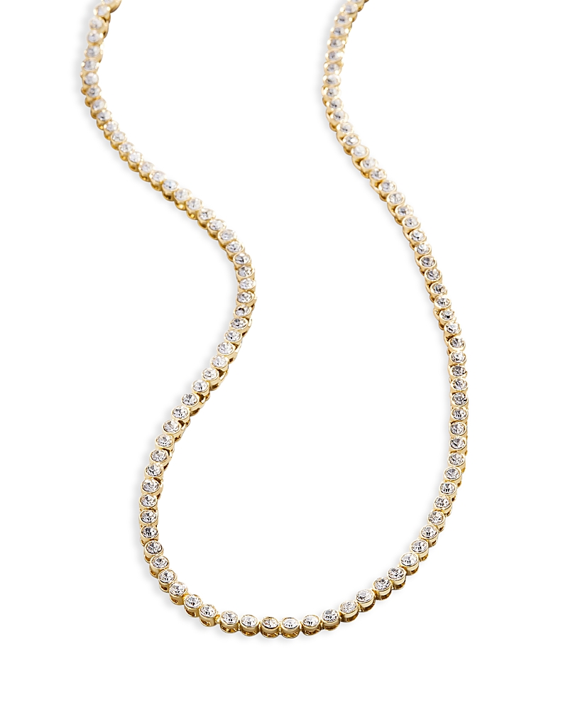 Baublebar Amanda Crystal Bezel Tennis Necklace, 17-20 In Gold