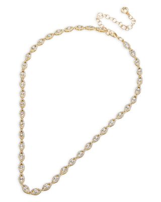 Evil Eye on Repeat Crystal Tennis Necklace, 16-19"