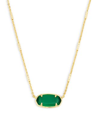 Kendra Scott Elisa Stone Adjustable Pendant Necklace in 14K Gold Plated, 19