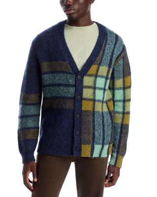 Maison Kitsuné - Check Intarsia Knit Cardigan