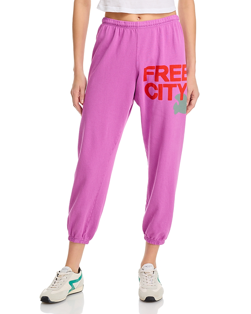 Freecity Free City Cotton Logo Sweatpants in Pink Juice