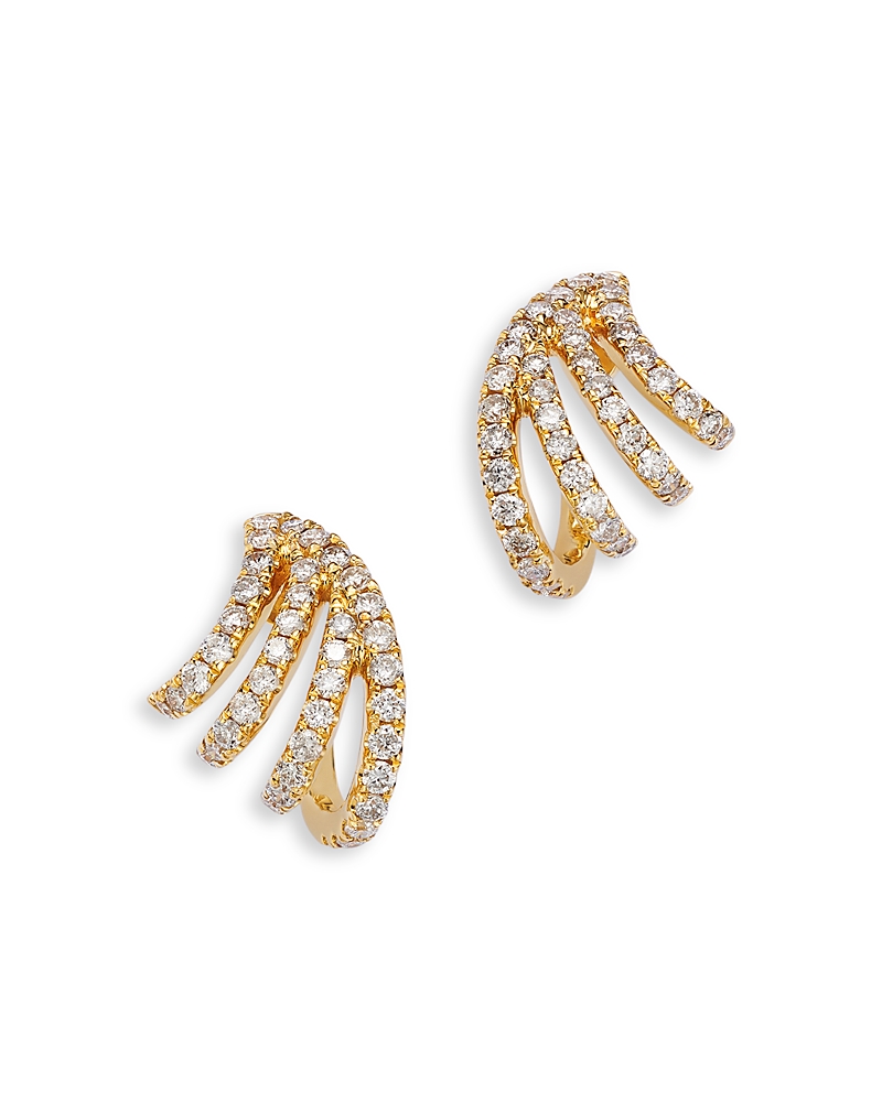 Bloomingdale's Fine Collection 14k Yellow Gold Diamond Front To Back Cuff Earrings, 0.60 Ct. T. W. In Yellow Gold