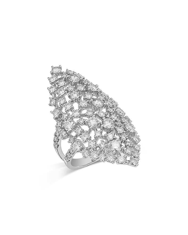 Bloomingdale's Fine Collection 14k White Gold Diamond Statement Ring, 3.5 Ct. T. W. In White
