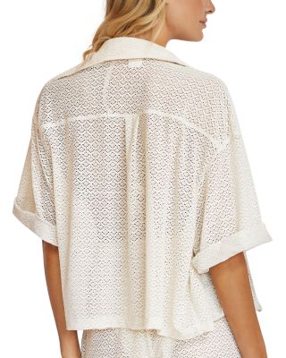 Button Up Shirt Swim Cover-Up