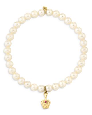 Wicked x Sydney Evan 14K Yellow Gold Glinda Pure Potion Bottle Charm Freshwater Pearl Bracelet