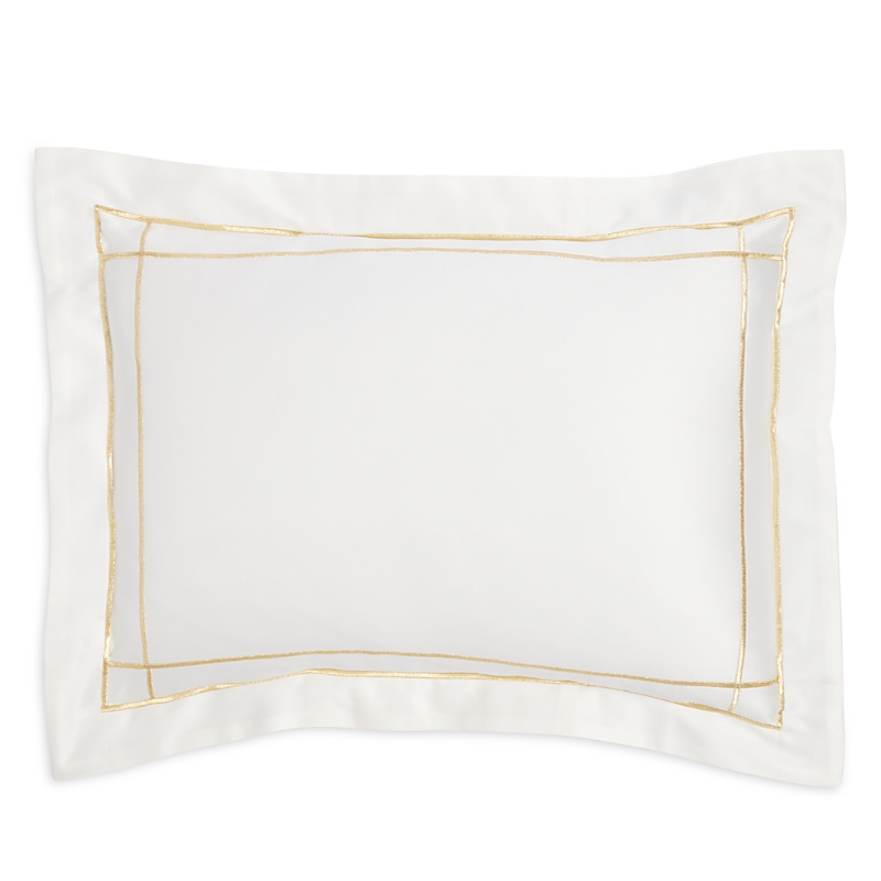 Amalia Home Collection Dalila Sateen Boudoir Sham - Exclusive In Cream/gold