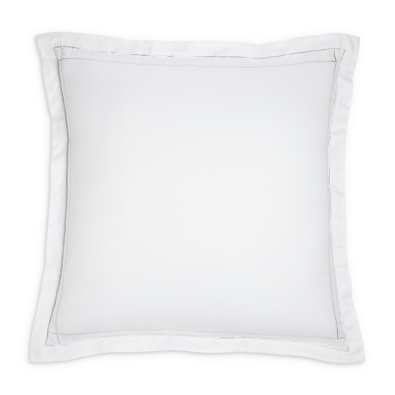 Amalia Home Collection Dalila Sateen Euro Sham - Exclusive In White/silver