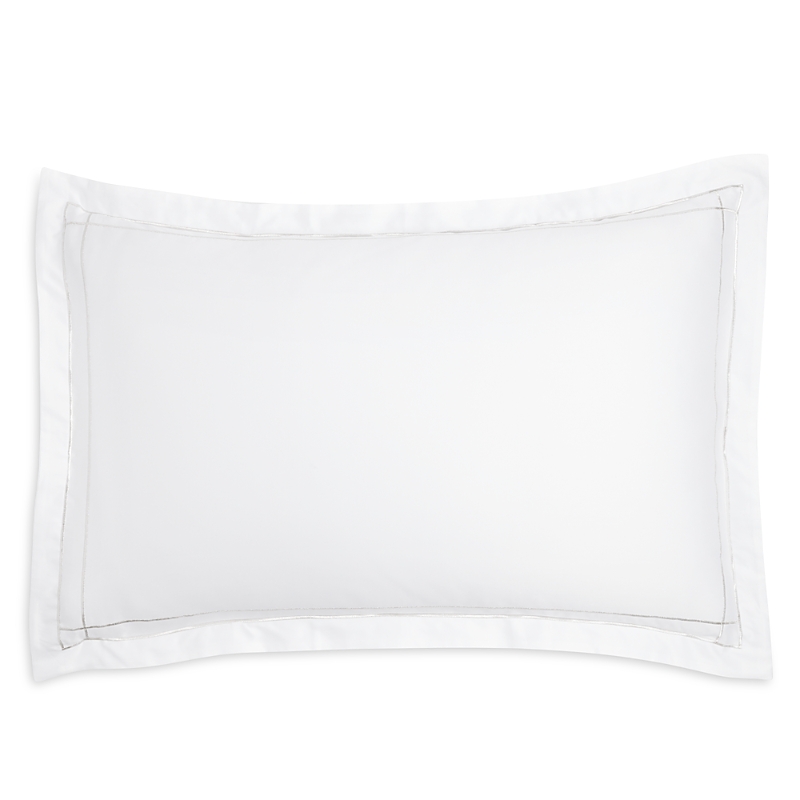 Amalia Home Collection Dalila Sateen Standard Sham Set - Exclusive In White/silver