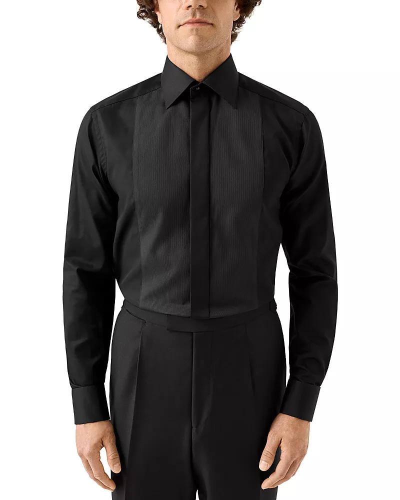 Eton Contemporary Fit Plisse Bib Formal Shirt