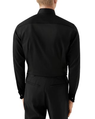 Slim Fit Twill Fly Front Formal Shirt