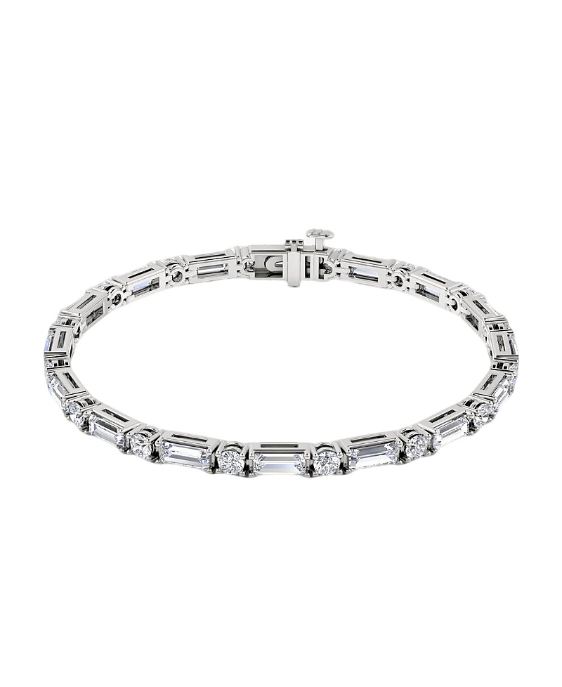 Vrai Mixed Shape Bracelet in 14K Yellow Gold, 5.6ctw Baguette & Brilliant Round Lab Grown Diamonds