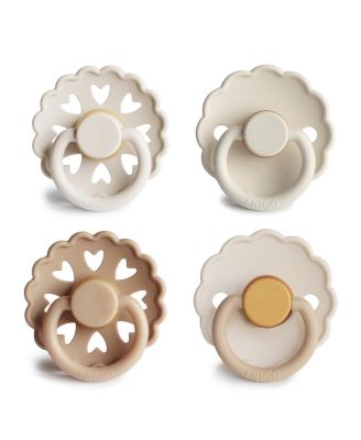 Mushie - FRIGG 4-Pack Snowflake Dream Rubber Pacifiers