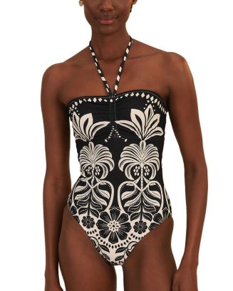 FARM Rio 水着 Floral Cascade One Piece FARM Rio 水着 Floral Cascade One Piece Blue Floral Cascade