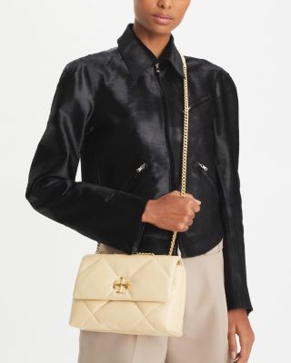 Small Kira Diamond Quilted Leather Convertible Shoulder Bag