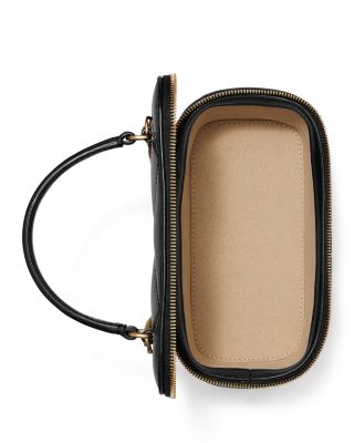 Kira Charm Diamond Quilted Leather Vanity Bag