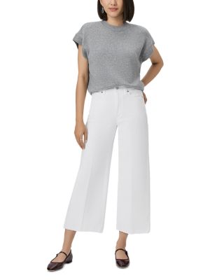 Petites Anessa High Rise Wide Leg Jeans in Crisp White