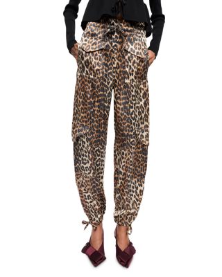 GANNI - Printed Satin Pants