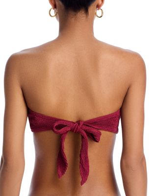 Tie Back Blake Crinkle Bandeau Bikini Top