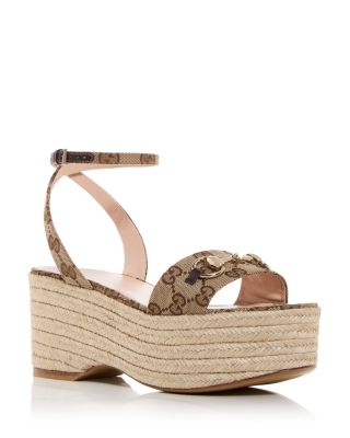 Gucci - Women's GG Espadrille Platform Sandals