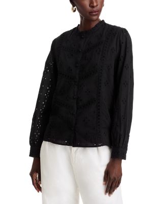 KOKO + MASON - Embroidered Button Front Shirt