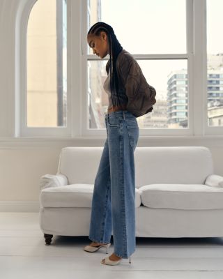 AGOLDE Harper Mid Rise Wide Leg Jeans in Flash | Bloomingdale's