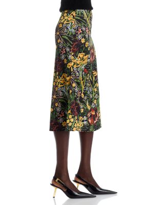 Satin Fishtail Midi Skirt