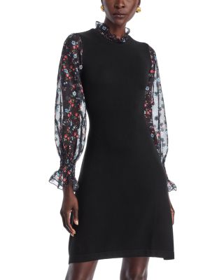 Gracia - Sheer Floral Sleeve Dress