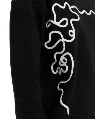 Flower Embroidered Sweater