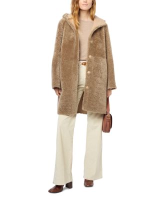 Gerard Darel - Lelie Shearling Leather Coat