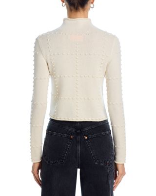 Popcorn Mock Neck Sweater