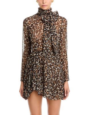 Ronny Kobo Carlotta Leopard Print Mini Dress | Bloomingdale's Women