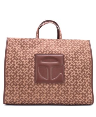 Pre-Owned Telfar Shopping Tote Monogram Jacquard with Faux Leather