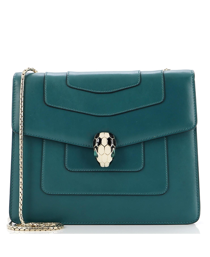 Pre-Owned Bvlgari Serpenti Forever Square Shoulder Bag Leather