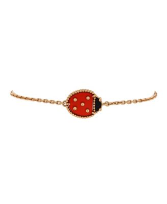 Pre-Owned Van Cleef & Arpels - Lucky Spring Ladybug Bracelet 18k Rose Gold with Carnelian and Onyx