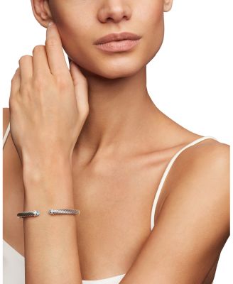 Cable Classics Bracelet with Blue Topaz and Diamonds, 5mm