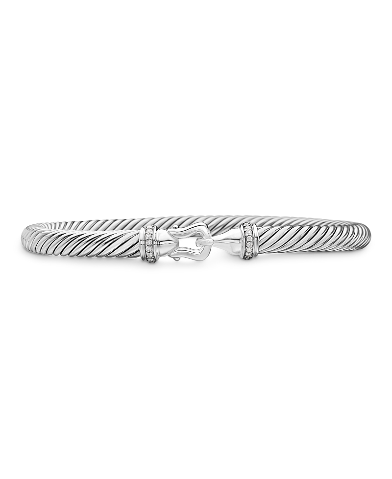 David Yurman Cable Buckle Bracelet with Diamonds, 5mm