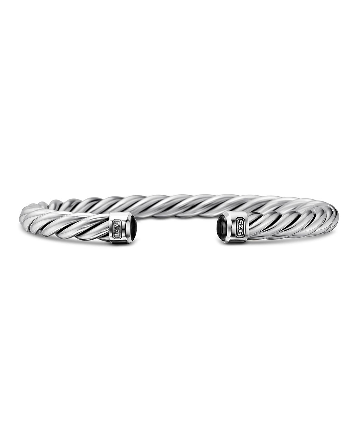 David Yurman Men's Cable Classic Cuff Bracelet with Black Onyx, 6mm