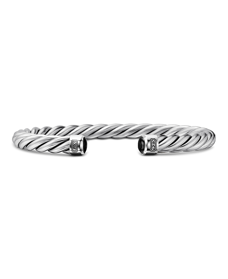 David Yurman Men's Cable Classic Cuff Bracelet with Black Onyx, 6mm