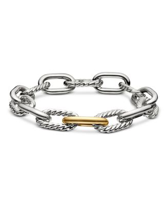 David Yurman - DY Madison&reg; Chain Bracelet in Sterling Silver with 18K Yellow Gold, 11mm