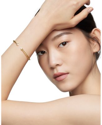 18K Yellow Gold Cablespira&reg; Bracelet with Cultured Freshwater Pearls & Diamonds