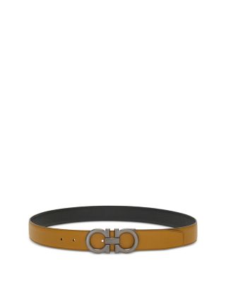 Men's Double Gancini Reversible Leather Belt 