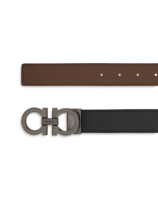 Men's Double Gancini Reversible Leather Belt