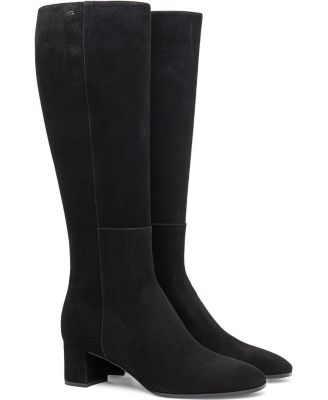 Women's Filed Suede Mid-Heel Boot