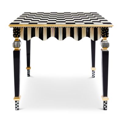 Courtly Check & Stripe Game Table