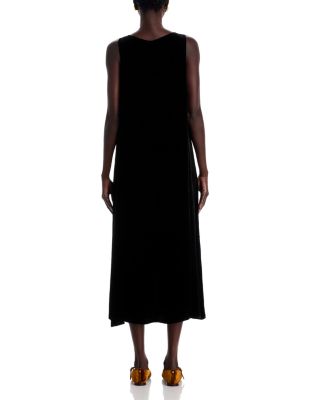 V Neck Velvet Midi Dress