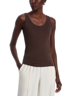Stretch Silk Jersey Scoop Neck Tank
