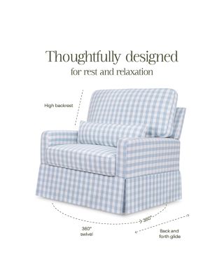Crawford Pillowback Chair and a Half Comfort Swivel Glider